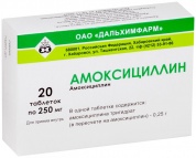 Амоксициллин таблетки 250 мг № 20