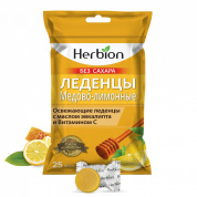 Леденцы б/сахара со вкусом меда и лимона 2,5г № 25 Хербион