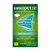Никоретте жевательная резинка Морозная Мята 4 мг № 30