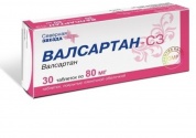 Валсартан-СЗ таблетки п/п/оболочкой 80 мг №30
