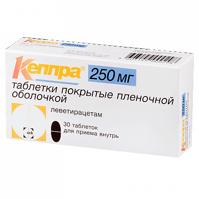 Кеппра таблетки п/обол. 250 мг № 30