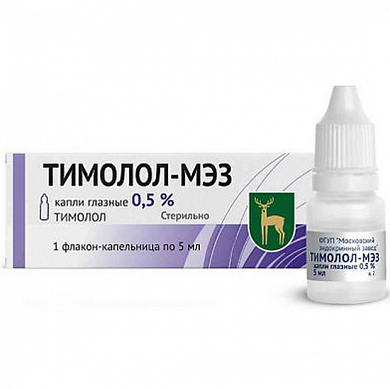 Тимолол-МЭЗ капли глазные 0.5% 5мл 