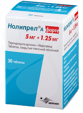 Нолипрел А форте таблетки 5+1,25 мг № 30