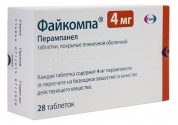 Файкомпа таблетки п/обол. 4 мг № 28