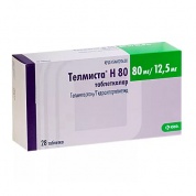 Телмиста Н 80 мг+12,5 мг таблетки № 28