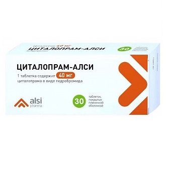 Циталопрам таблетки 40 мг № 30