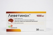 Леветинол таблетки п/обол. 1000 мг № 30