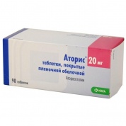Аторис таблетки 20 мг № 90