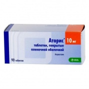  Аторис таблетки 10 мг № 90