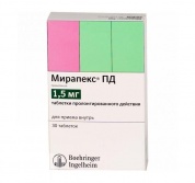 Мирапекс ПД таблетки 1,5 мг № 30