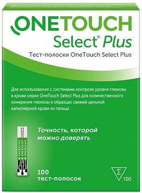 Тест-полоски OneTouch Select Plus № 100