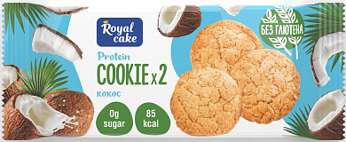 Фитнес питание Протеиновое печенье Royal Cake Кокосовое, 50 г