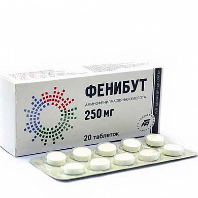 Фенибут таблетки 250 мг № 20 