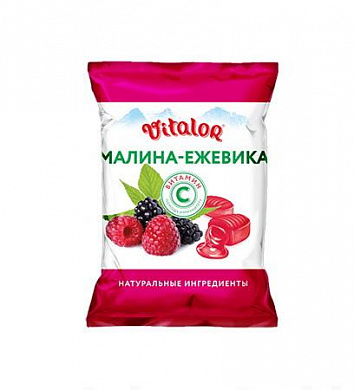 Виталор леденцовая карамель с витамином С со вкусом Малина/Ежевика 60 г