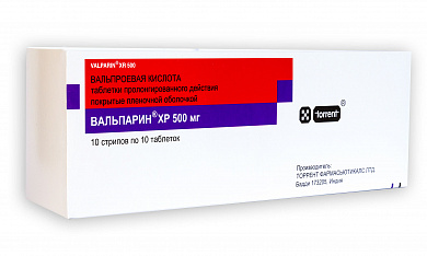 Вальпарин ХР таблетки пролонг п/обол.  500 мг № 100